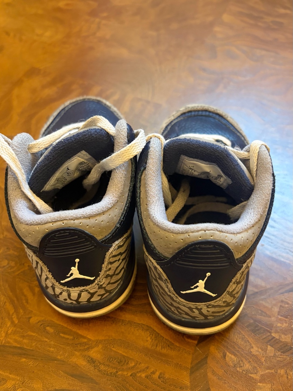 Jordan Kids Navy and Gray High-Top Sneakers